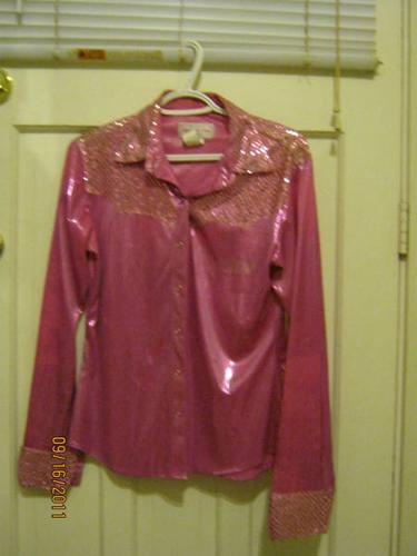 Pink Western Show Shirt,English Saddle Blanket & Dressage Pad