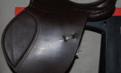 This saddle is less than 2 years old, rarely ever used.  It has a couple small scratches in seat (Shown in pictures) but otherwise is in excellent condition.  It has a regular width gullet.
This saddle retails at Greenhawk for 199.00
 
Asking $75.00 OBO,