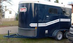 2005 Mcbride horse trailer for sale along with tack room, new brakes rims and tires and in excellent condition. $5500 firm and serious enquires only. Used only 4 seasons, compare at almost $10,000 new.