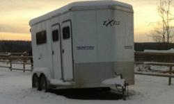 For sale, like new must sell, motivated to accept offers...
Has warranty, ramp load, warmblood package. Chest and tail bumpers in each division, removable divider, ties and hay net ties. Very large tack room. Require a larger trailer so my loss is your