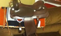 Beautiful 17" western saddle for sale only used a few times
reason for selling,is that i have my eye on a new one<3
need it to be sold before the one i want gets sold :)
& also comes with saddle pad and bridle!
 
i will lower the price if  i have to!
call