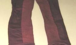 3 breeeches for sale: 1 black full seat size 30 HARRY HALL $ 20.-, 1 Jodhpur winered full seat European size 38 (= 30 approx.) $ 20.-, 1 plum col. with knee patches size 38 (= 30 aprox.) $ 15.-, every breech was worn just a few times, like new. and strech
