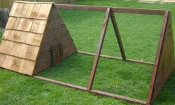 New! A-Frame Coop can hold up to three chickens!
 
Know exactly where your eggs are coming from!
 
Hens are quiet and can easily be kept in your backyard!
 
Mobile, so you can move it every few days!
 
Chickens will fertilize and aerate your lawn, plus