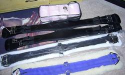 new western horse tack western girths 20.00 each two english girths 25.00 each  shipping boots 25.00 horn bags 20.00 lunge line 16.00 western spurs 20.00 used saddle pad 20.00 leather halter 35.00 western bridles 40.00 each english pony bridle 30.00
