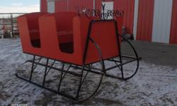 Just in time for a Christmas Gift too enjoy! And for many years to come.
Homemade Single Sleigh for Draft Type Horse
Built in Nov. 2010 , $1500.00 firm as is ...
2 seat / wooden body and all metal running gear.
 Sleigh is :  6 ft. long x 68 " high.
Very